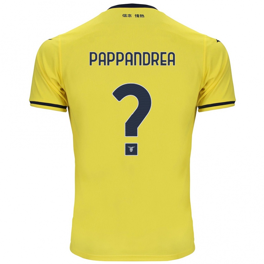 Kandiny Homme Maillot Filippo Pappandrea #0 Jaune Tenues Extérieur 2024/25 T-Shirt