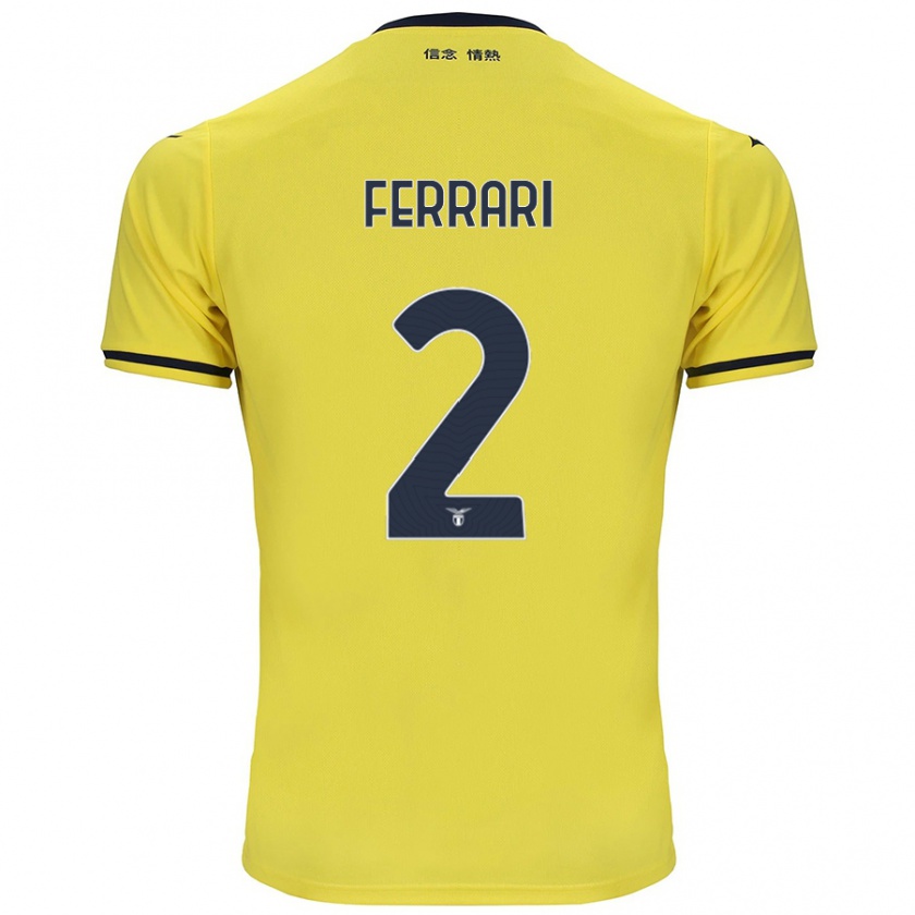 Kandiny Homme Maillot Lorenzo Ferrari #2 Jaune Tenues Extérieur 2024/25 T-Shirt