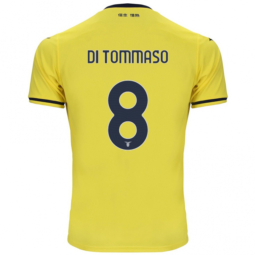 Kandiny Homme Maillot Leonardo Di Tommaso #8 Jaune Tenues Extérieur 2024/25 T-Shirt