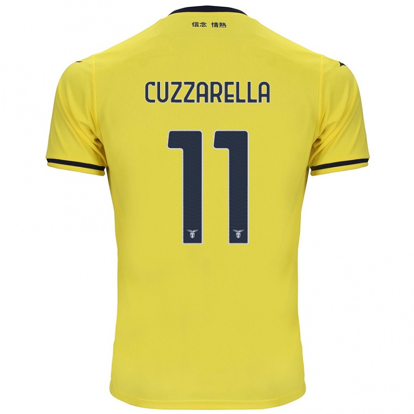 Kandiny Homme Maillot Cristian Cuzzarella #11 Jaune Tenues Extérieur 2024/25 T-Shirt