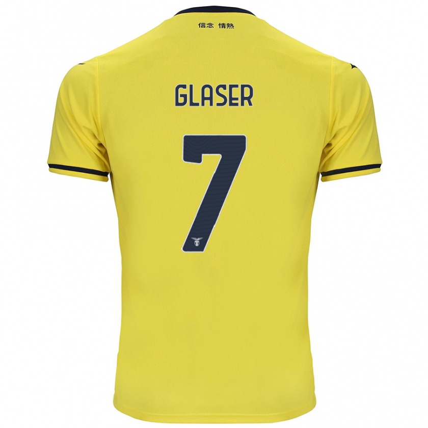 Kandiny Homme Maillot Julia Glaser #7 Jaune Tenues Extérieur 2024/25 T-Shirt