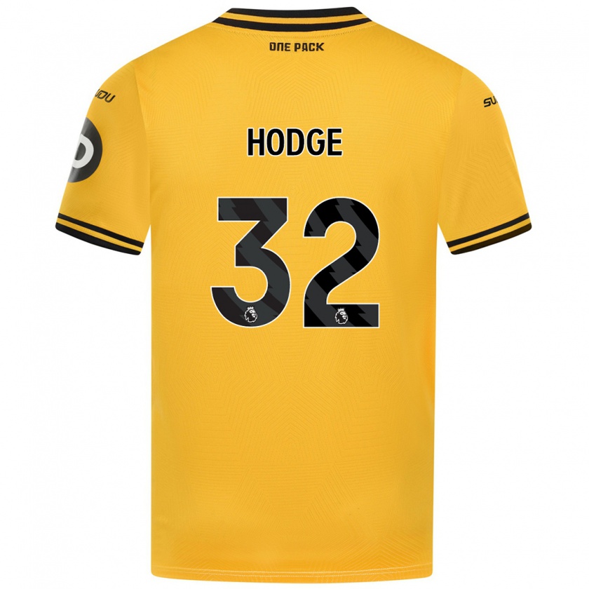 Kandiny Femme Maillot Joe Hodge #32 Jaune Tenues Domicile 2024/25 T-Shirt