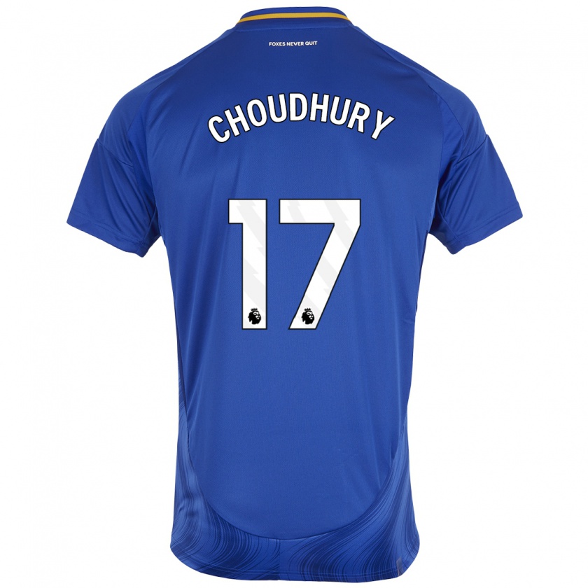 Kandiny Femme Maillot Hamza Choudhury #17 Bleu Blanc Tenues Domicile 2024/25 T-Shirt