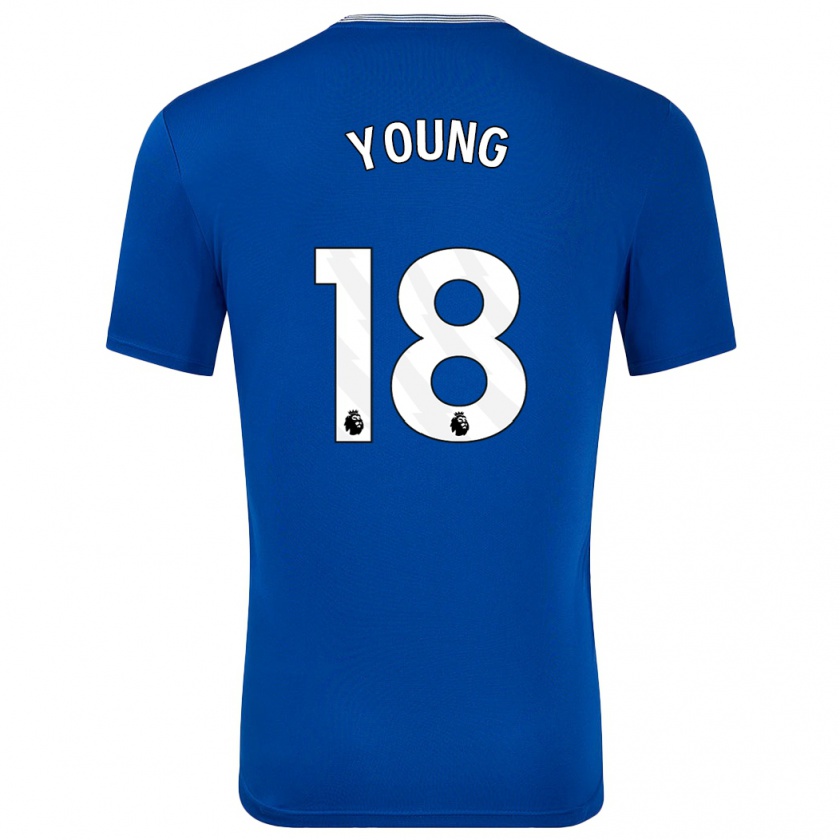 Kandiny Femme Maillot Ashley Young #18 Bleu Avec Tenues Domicile 2024/25 T-Shirt