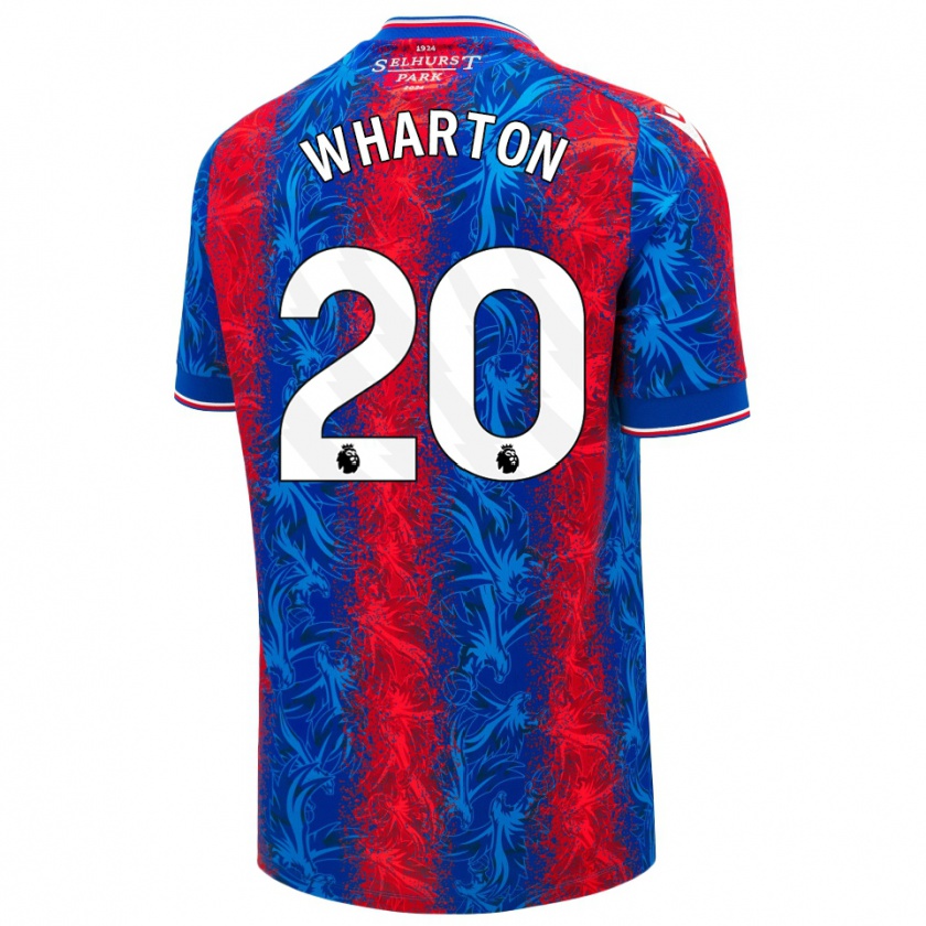 Kandiny Femme Maillot Adam Wharton #20 Rayures Rouges Et Bleues Tenues Domicile 2024/25 T-Shirt