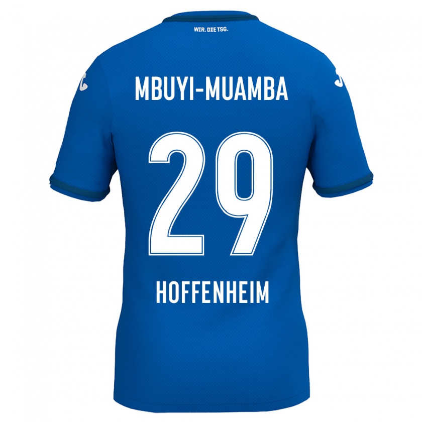 Kandiny Femme Maillot Hubert Mbuyi-Muamba #29 Bleu Royal Tenues Domicile 2024/25 T-Shirt