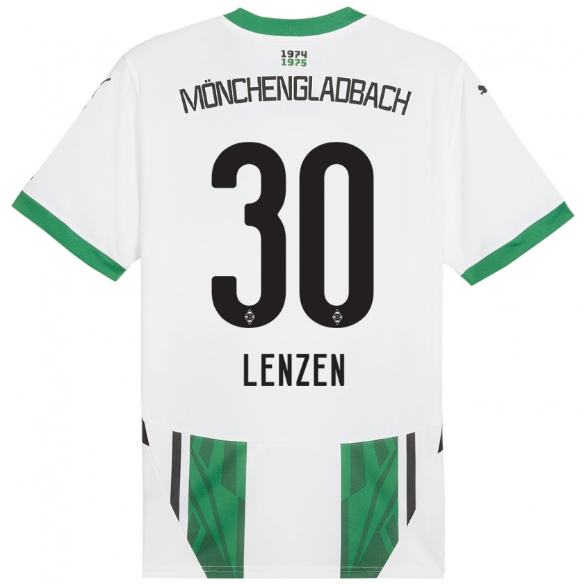 Kandiny Femme Maillot Hannah Lenzen #30 Blanc Vert Tenues Domicile 2024/25 T-Shirt