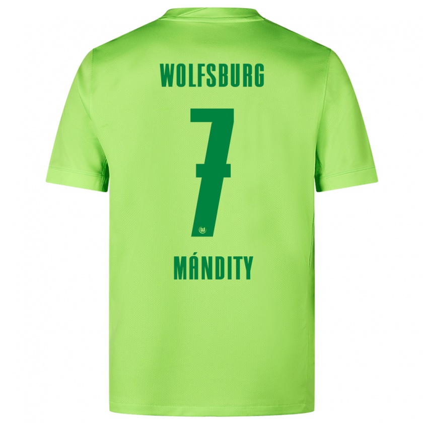 Kandiny Femme Maillot Márkó Mándity #7 Vert Fluo Tenues Domicile 2024/25 T-Shirt