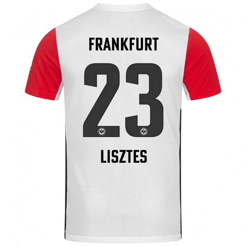 Kandiny Femme Maillot Krisztián Lisztes #23 Blanc Rouge Tenues Domicile 2024/25 T-Shirt