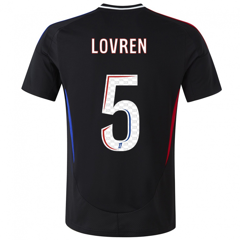 Kandiny Femme Maillot Dejan Lovren #5 Noir Tenues Extérieur 2024/25 T-Shirt