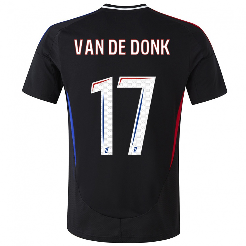 Kandiny Femme Maillot Daniëlle Van De Donk #17 Noir Tenues Extérieur 2024/25 T-Shirt