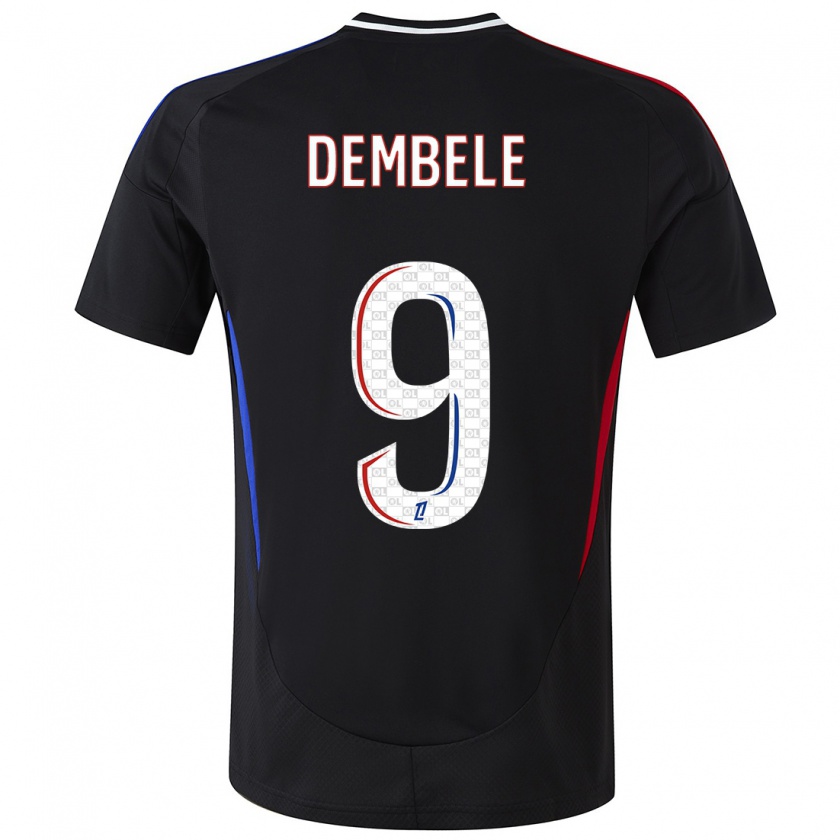 Kandiny Femme Maillot Moussa Dembele #9 Noir Tenues Extérieur 2024/25 T-Shirt