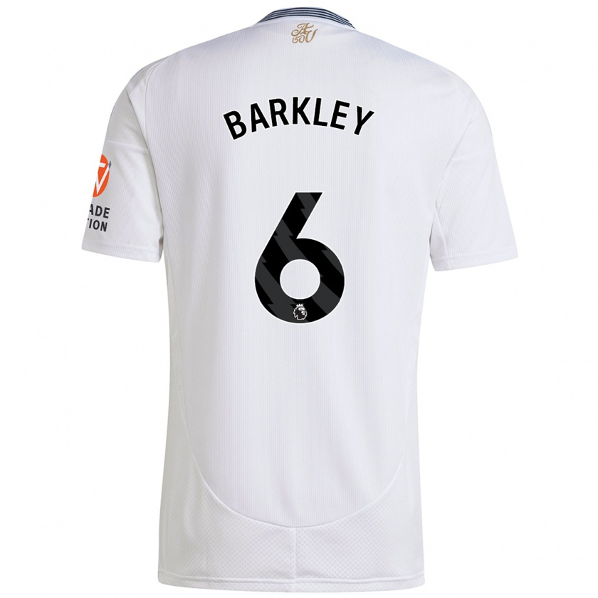 Kandiny Femme Maillot Ross Barkley #6 Blanc Tenues Extérieur 2024/25 T-Shirt