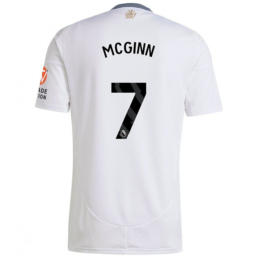 Kandiny Femme Maillot John Mcginn #7 Blanc Tenues Extérieur 2024/25 T-Shirt