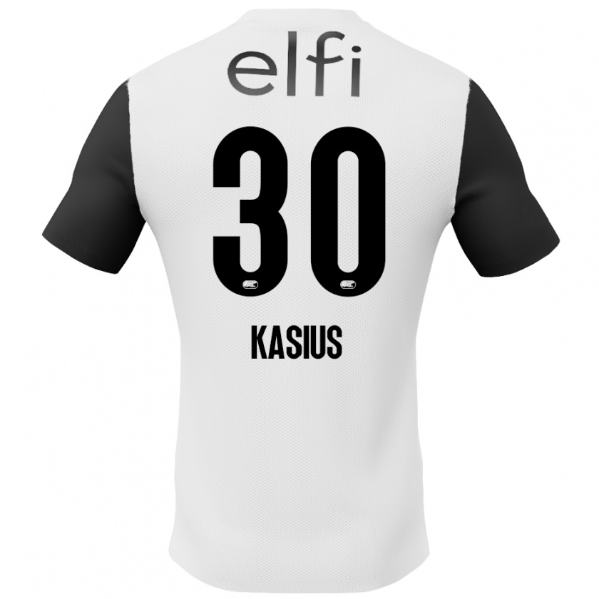 Kandiny Femme Maillot Denso Kasius #30 Blanc Noir Tenues Extérieur 2024/25 T-Shirt