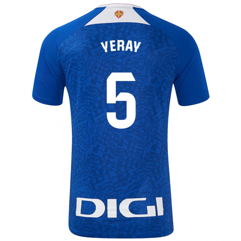 Kandiny Femme Maillot Yeray Álvarez #5 Bleu Roi Tenues Extérieur 2024/25 T-Shirt