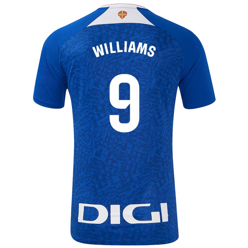 Kandiny Femme Maillot Iñaki Williams #9 Bleu Roi Tenues Extérieur 2024/25 T-Shirt