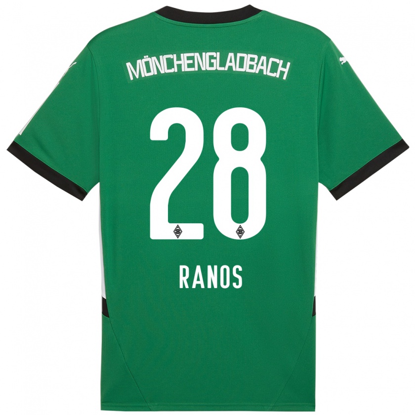 Kandiny Femme Maillot Grant-Leon Ranos #28 Vert Blanc Tenues Extérieur 2024/25 T-Shirt