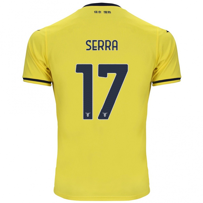 Kandiny Femme Maillot Federico Serra #17 Jaune Tenues Extérieur 2024/25 T-Shirt