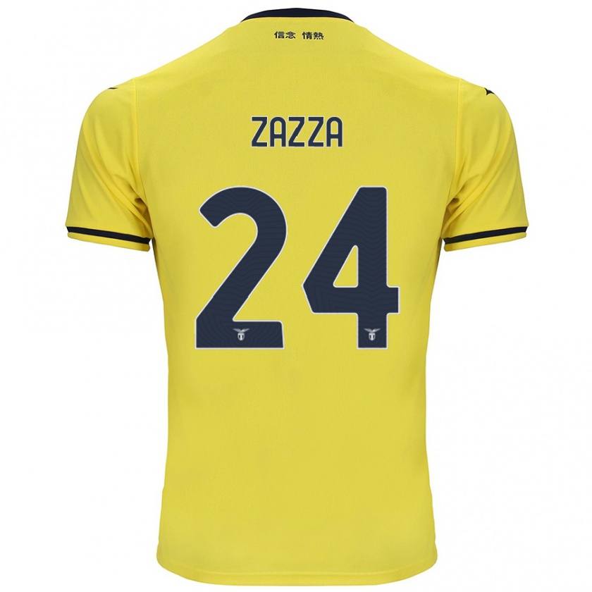 Kandiny Femme Maillot Matteo Zazza #24 Jaune Tenues Extérieur 2024/25 T-Shirt