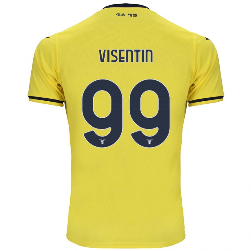 Kandiny Femme Maillot Noemi Visentin #99 Jaune Tenues Extérieur 2024/25 T-Shirt