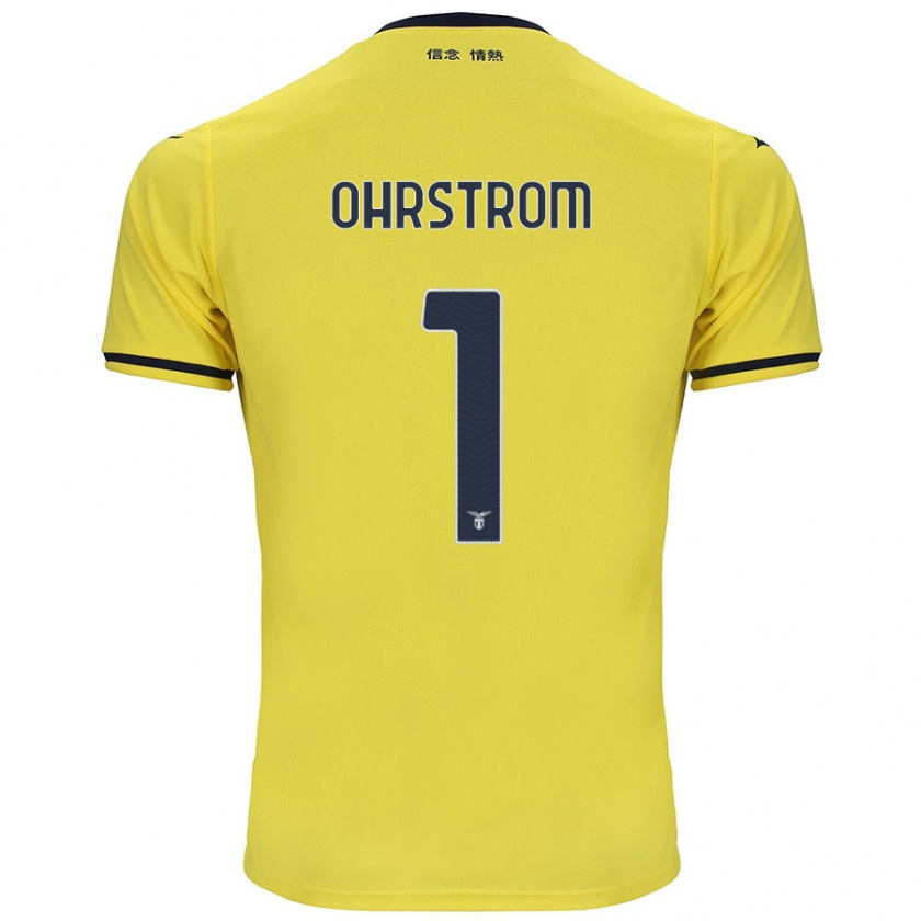 Kandiny Femme Maillot Stephanie Ohrstrom #1 Jaune Tenues Extérieur 2024/25 T-Shirt