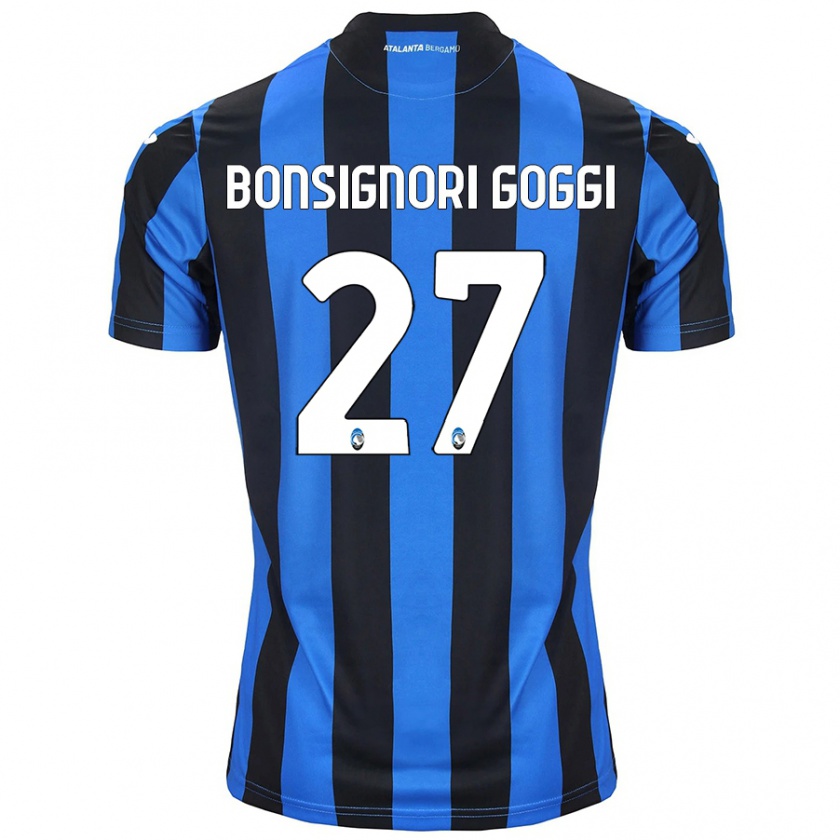 Kandiny Enfant Maillot Lorenzo Bonsignori Goggi #27 Bleu Noir Tenues Domicile 2024/25 T-Shirt