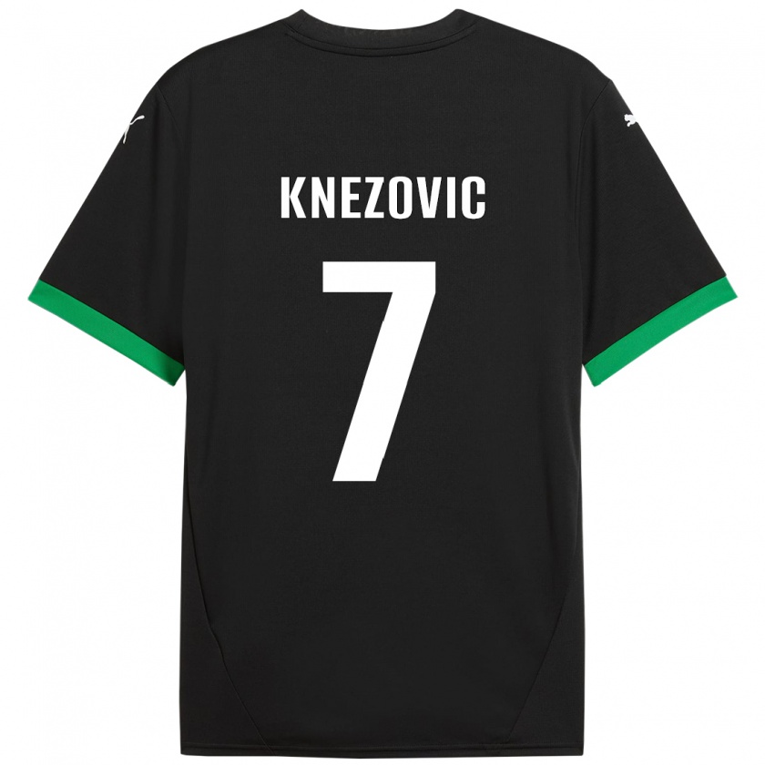 Kandiny Enfant Maillot Borna Knezovic #7 Noir Vert Foncé Tenues Domicile 2024/25 T-Shirt