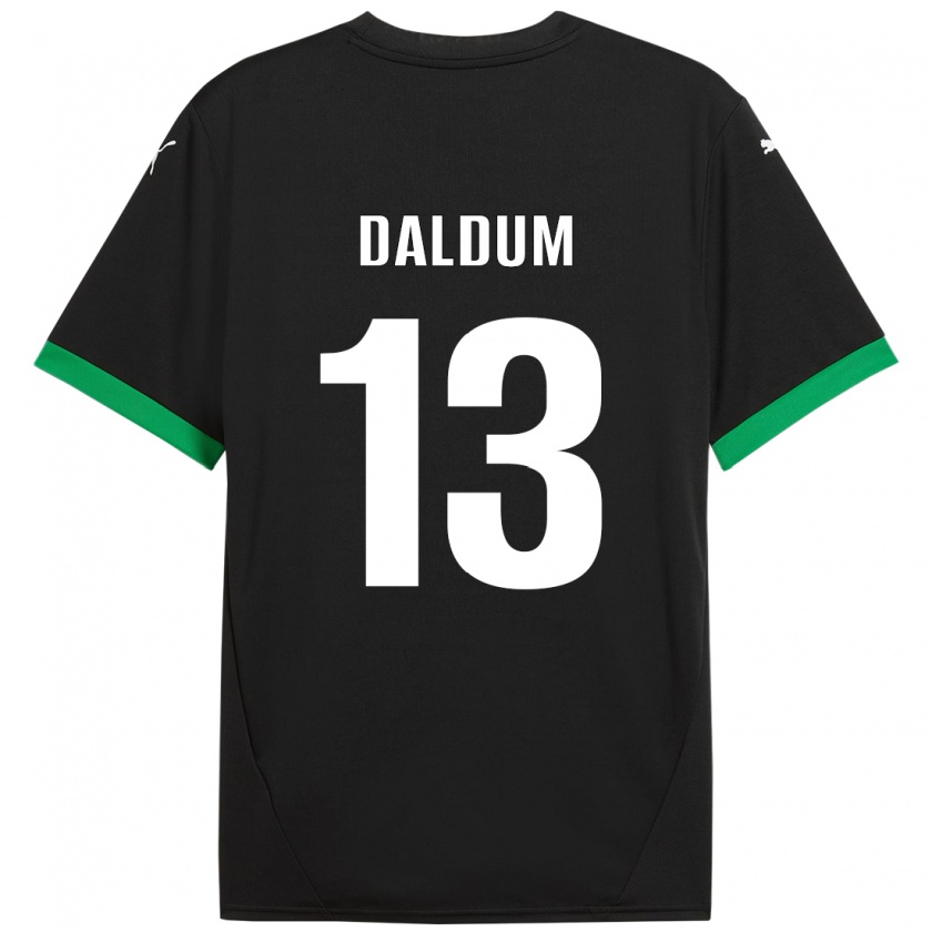 Kandiny Enfant Maillot Sonosi Daldum #13 Noir Vert Foncé Tenues Domicile 2024/25 T-Shirt