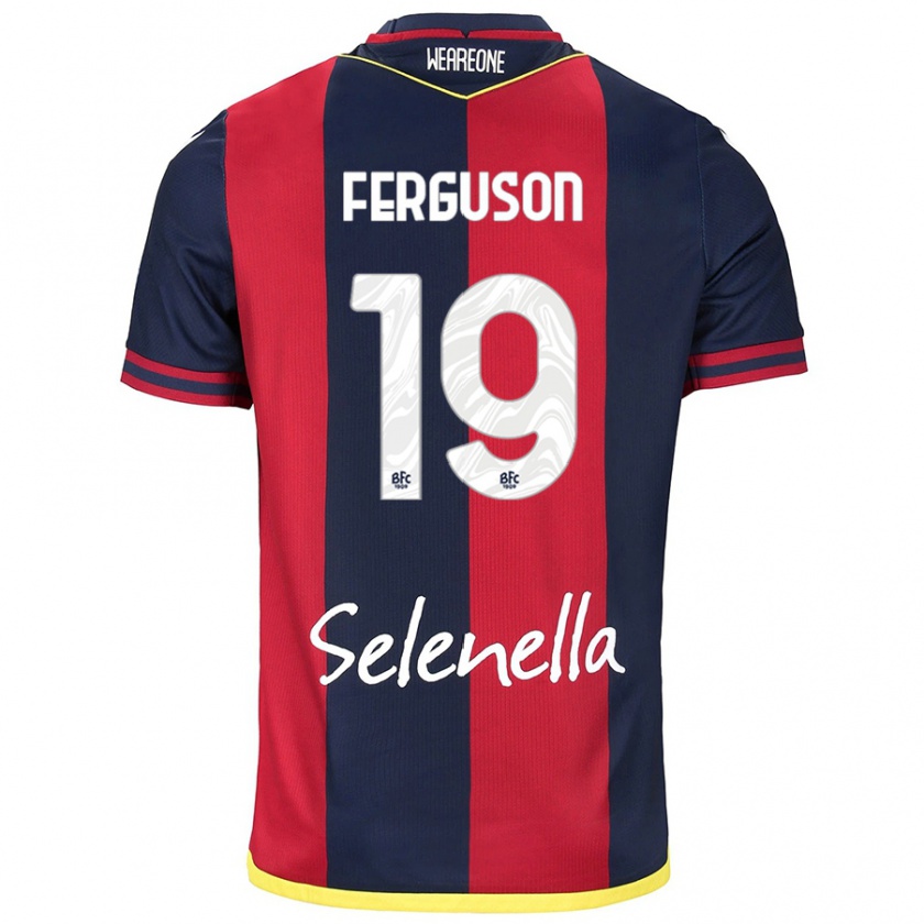 Kandiny Enfant Maillot Lewis Ferguson #19 Rouge Bleu Royal Tenues Domicile 2024/25 T-Shirt