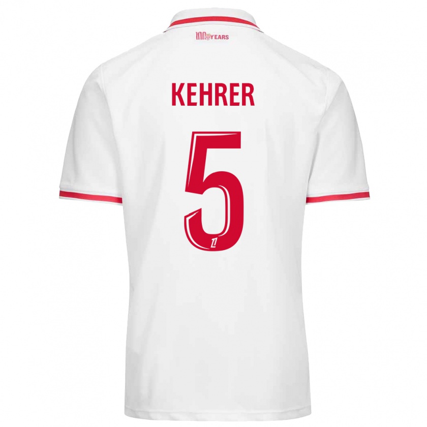 Kandiny Enfant Maillot Thilo Kehrer #5 Blanc Rouge Tenues Domicile 2024/25 T-Shirt