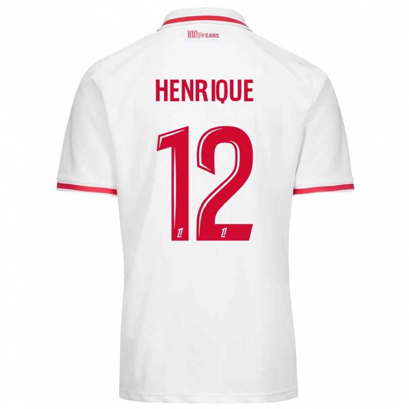 Kandiny Enfant Maillot Caio Henrique #12 Blanc Rouge Tenues Domicile 2024/25 T-Shirt