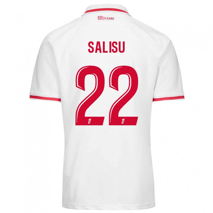 Kandiny Enfant Maillot Mohammed Salisu #22 Blanc Rouge Tenues Domicile 2024/25 T-Shirt