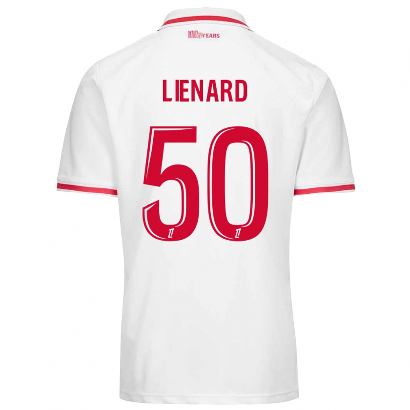 Kandiny Enfant Maillot Yann Lienard #50 Blanc Rouge Tenues Domicile 2024/25 T-Shirt