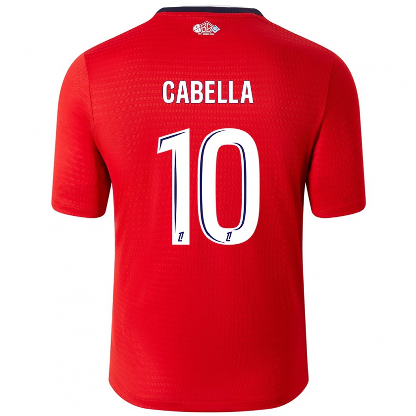 Kandiny Enfant Maillot Rémy Cabella #10 Rouge Blanc Tenues Domicile 2024/25 T-Shirt