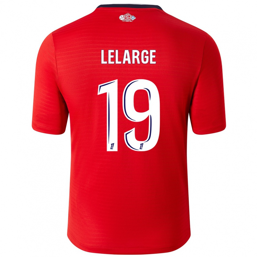 Kandiny Enfant Maillot Claire Lelarge #19 Rouge Blanc Tenues Domicile 2024/25 T-Shirt