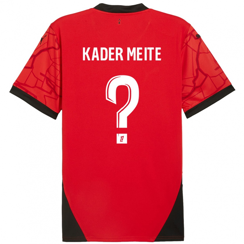 Kandiny Enfant Maillot Mohamed Kader Meïté #0 Rouge Noir Tenues Domicile 2024/25 T-Shirt