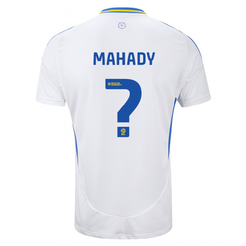 Kandiny Enfant Maillot Rory Mahady #0 Blanc Bleu Tenues Domicile 2024/25 T-Shirt