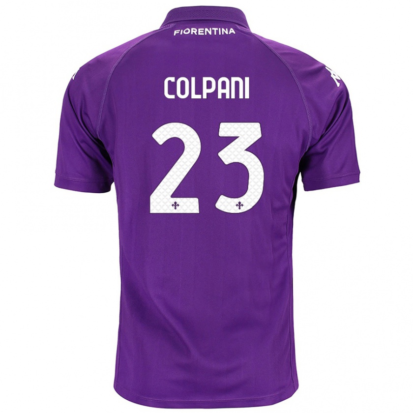 Kandiny Enfant Maillot Andrea Colpani #23 Violet Tenues Domicile 2024/25 T-Shirt