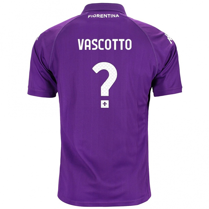 Kandiny Enfant Maillot Edoardo Vascotto #0 Violet Tenues Domicile 2024/25 T-Shirt