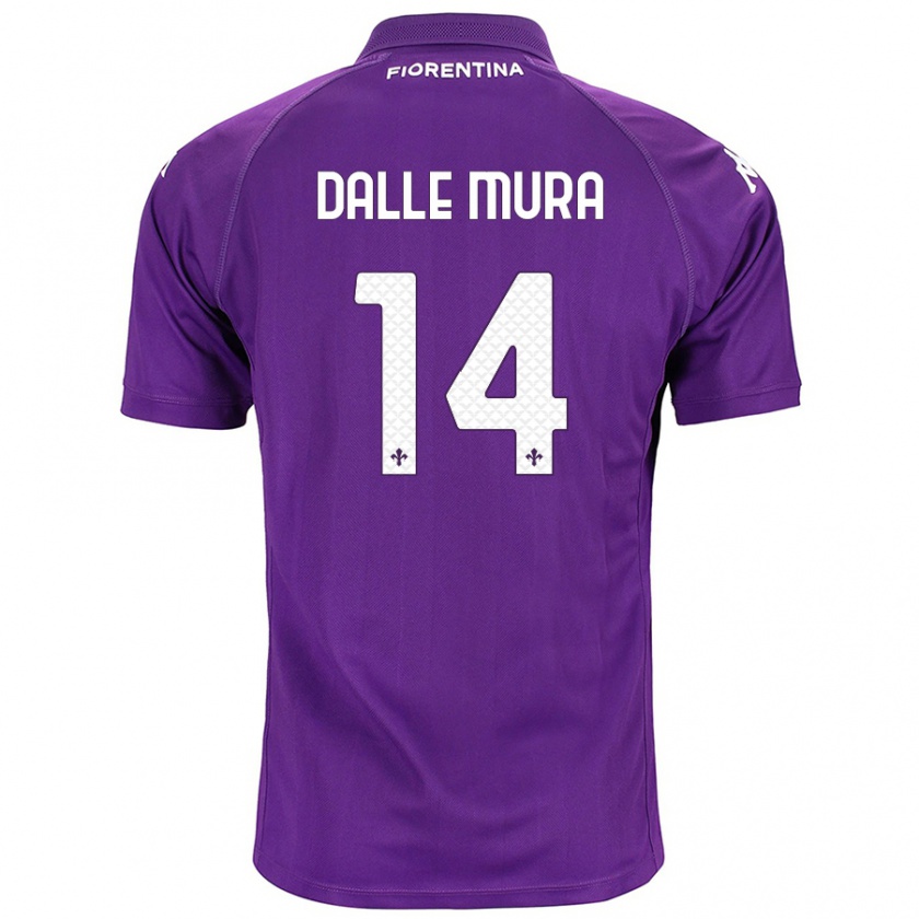 Kandiny Enfant Maillot Christian Dalle Mura #14 Violet Tenues Domicile 2024/25 T-Shirt