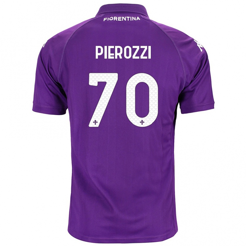 Kandiny Enfant Maillot Niccolò Pierozzi #70 Violet Tenues Domicile 2024/25 T-Shirt