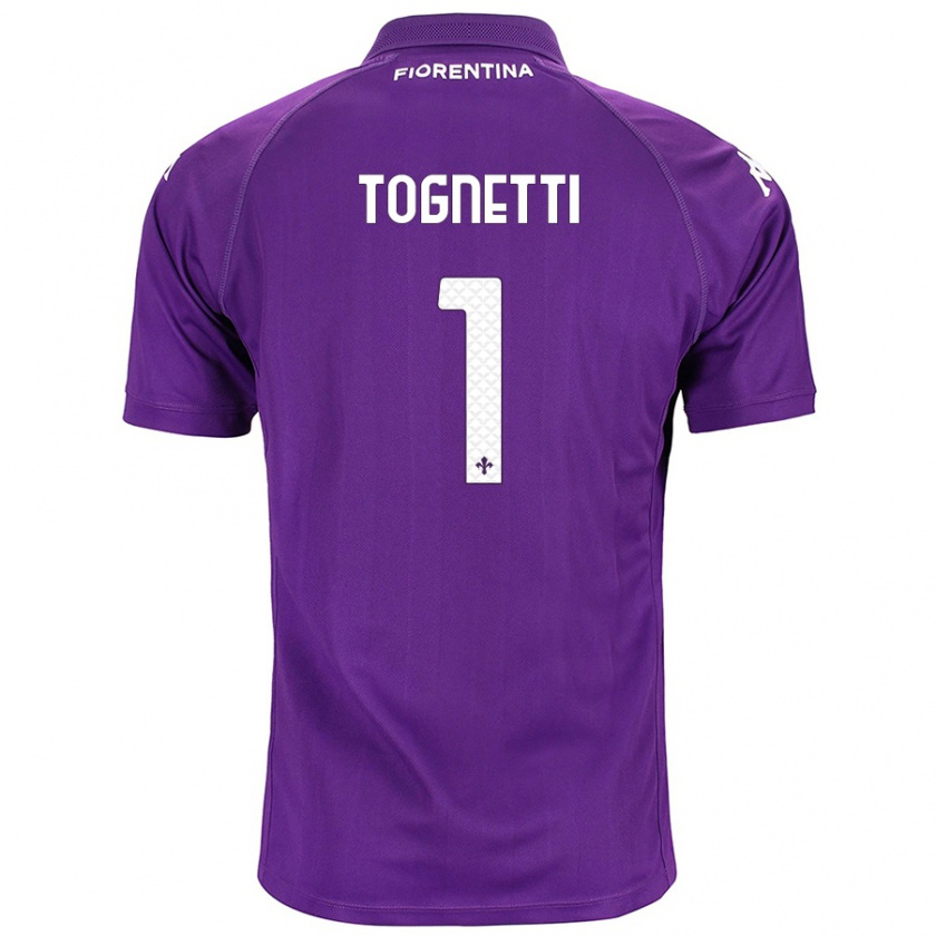 Kandiny Enfant Maillot Laerte Tognetti #1 Violet Tenues Domicile 2024/25 T-Shirt