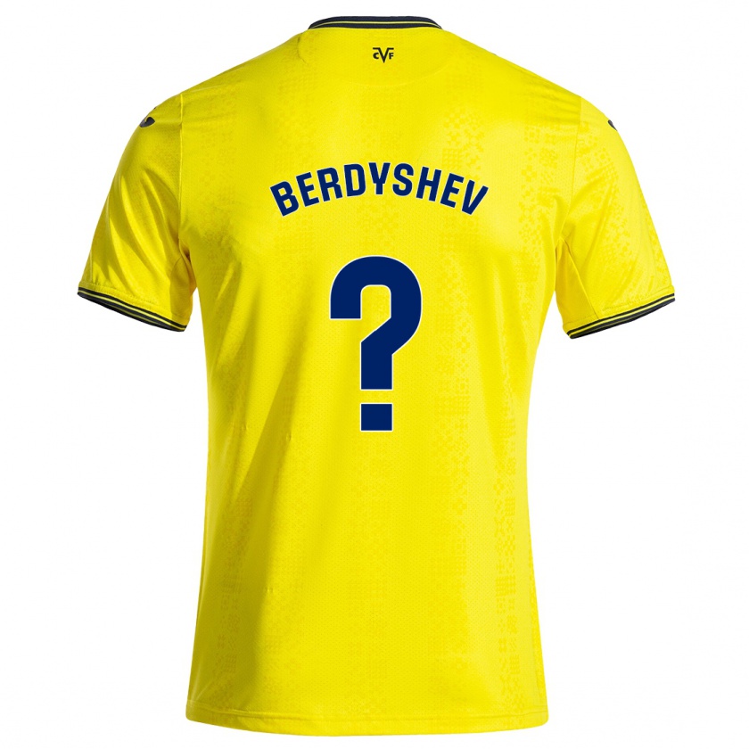 Kandiny Enfant Maillot Tikhon Berdyshev #0 Jaune Noir Tenues Domicile 2024/25 T-Shirt