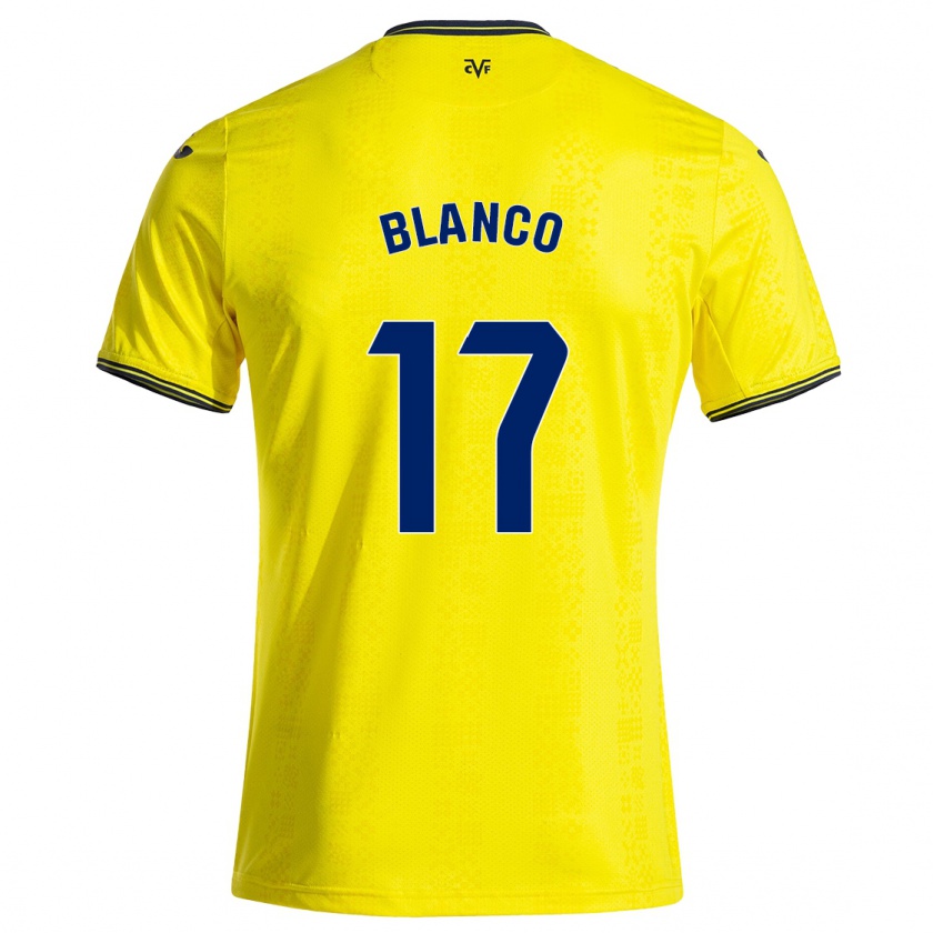 Kandiny Enfant Maillot Fabio Blanco #17 Jaune Noir Tenues Domicile 2024/25 T-Shirt