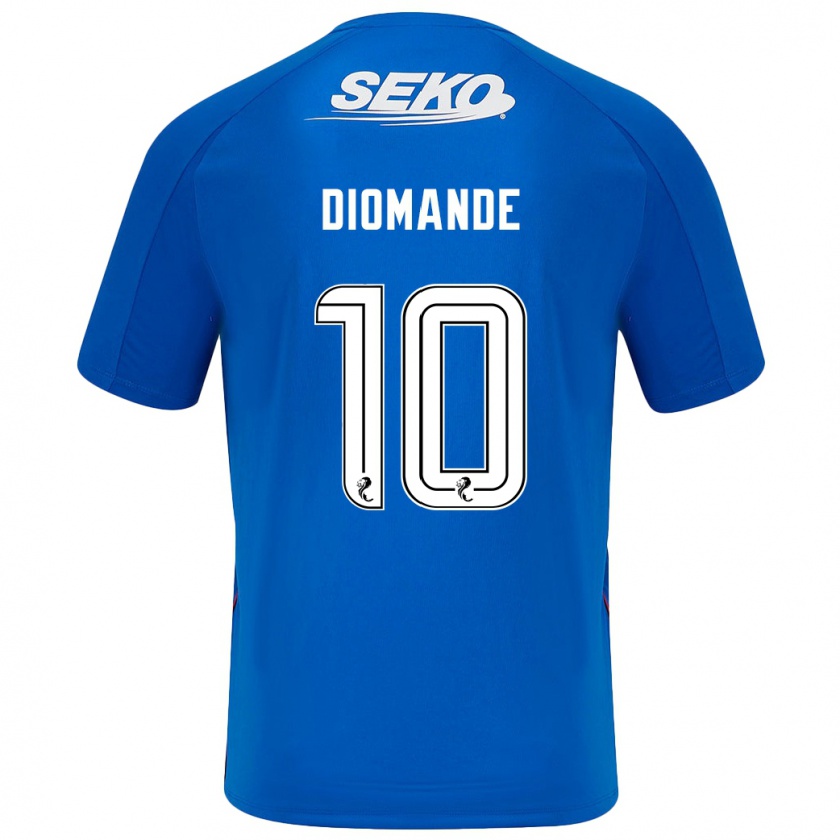 Kandiny Enfant Maillot Mohamed Diomandé #10 Bleu Foncé Tenues Domicile 2024/25 T-Shirt