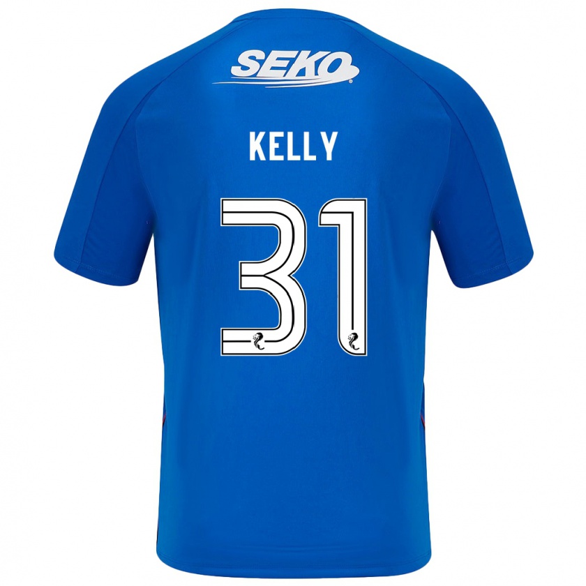 Kandiny Enfant Maillot Liam Kelly #31 Bleu Foncé Tenues Domicile 2024/25 T-Shirt