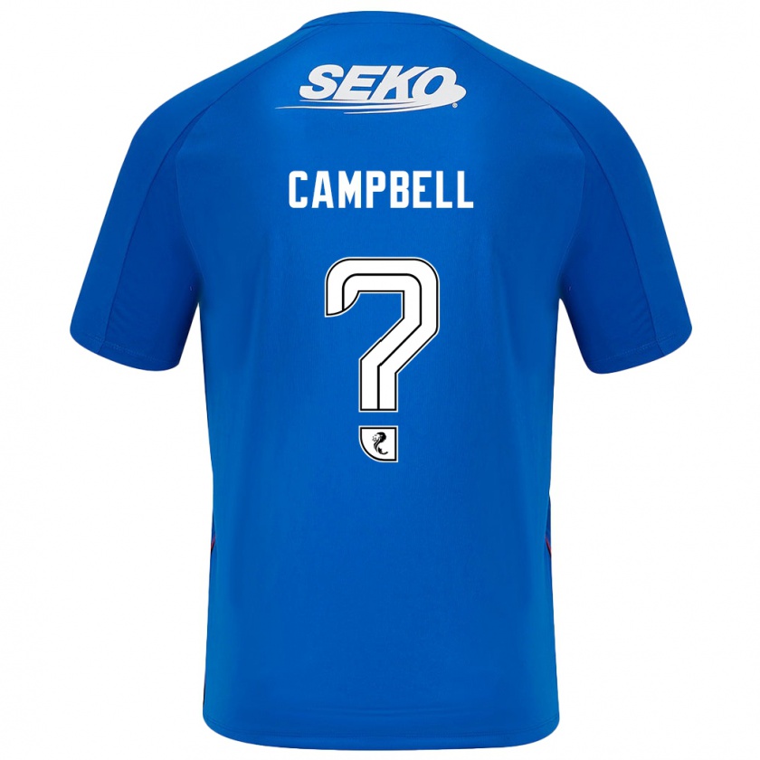 Kandiny Enfant Maillot Connor Campbell #0 Bleu Foncé Tenues Domicile 2024/25 T-Shirt