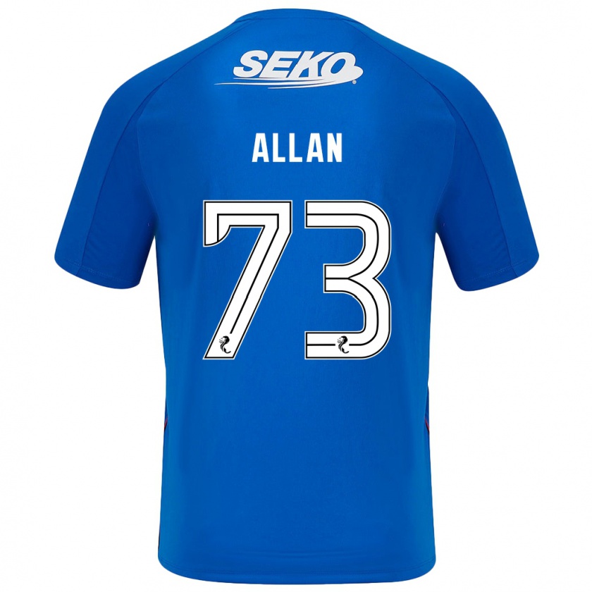 Kandiny Enfant Maillot Connor Allan #73 Bleu Foncé Tenues Domicile 2024/25 T-Shirt