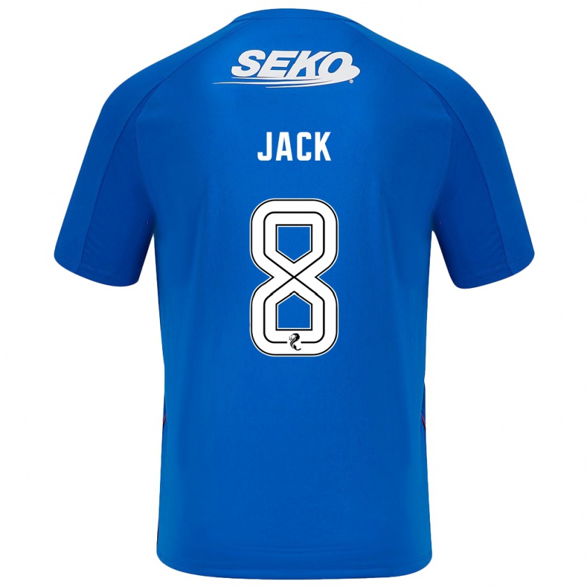 Kandiny Enfant Maillot Ryan Jack #8 Bleu Foncé Tenues Domicile 2024/25 T-Shirt